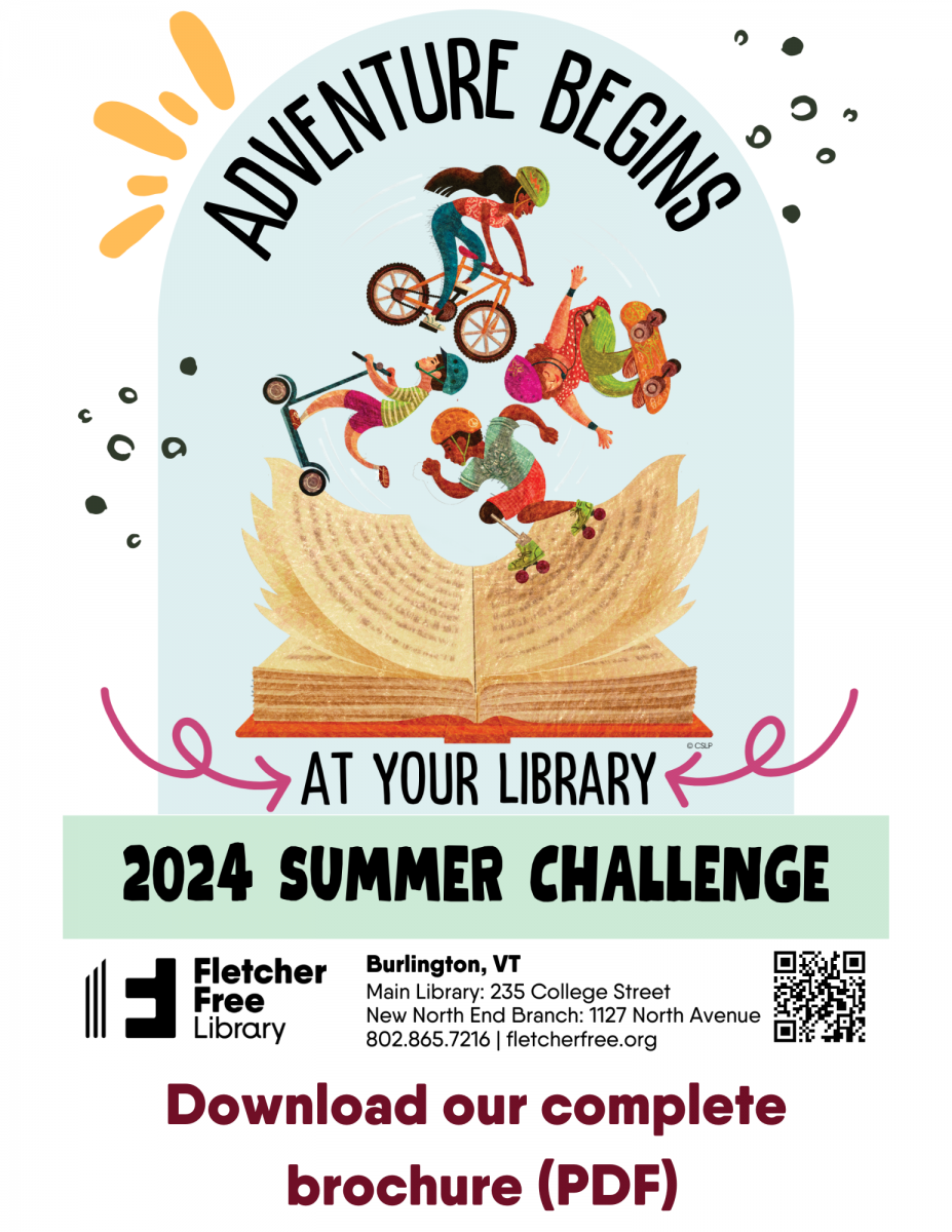 Adventure Begins at Your Library Fletcher Free Library 2024 Summer Challenge