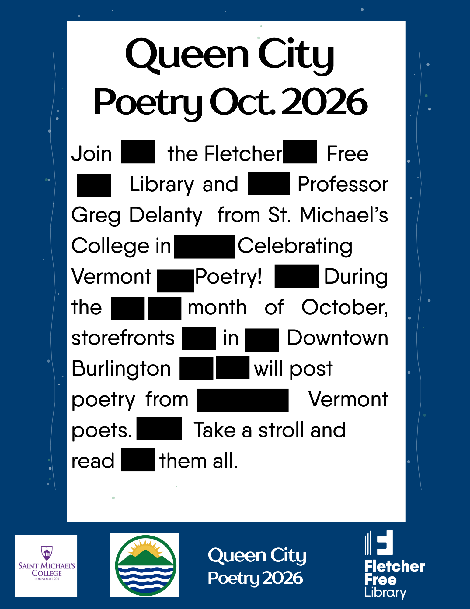 QC Poetry poster