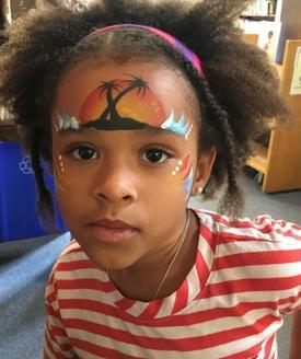 young girl face paint